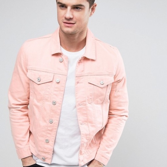 river island pink denim jacket